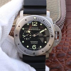 Panerai Luminor Submersible 1950 Amagnetic 3 Days Titanium PAM389 VS Factory Hot Replica Watches V2 Black Dial
