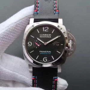 Panerai Luminor Marina 1950 PAM727 Americas Cup 2017 ZF Factory Hot Replica Watches Black Leather Strap Black Dial