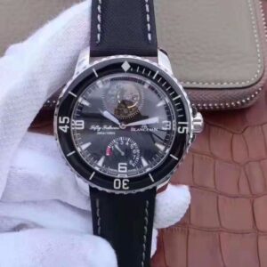 Blancpain Fifty Fathoms Tourbillon 8 Days 5025-1530-52A Hot Replica Watches Black Dial