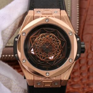 Hublot Big Bang Sang Bleu King Gold 415.OX.1118.VR.MXM17 TMF Factory Hot Replica Watches Black Dial