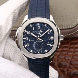 Patek Philippe Aquanaut Dual Time 5164A-001 MP Factory Hot Replica Watches Blue Dial