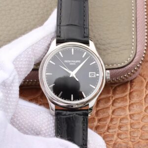 Patek Philippe Calatrava Automatic Date Black Dial Watch 5227G-010 ZF Factory Hot Replica Watches Flip Back Version