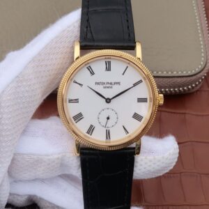 Patek Philippe Calatrava 5119G-002 Hot Replica Watches Rose Gold White Dial
