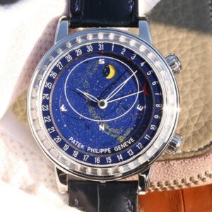 Patek Philippe Grand Complications Sky Moon Celestial 6102P-001 TWA Factory Hot Replica Watches Blue Dial
