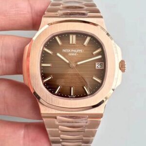 Patek Philippe Nautilus 5711/1R-001 PF Factory Hot Replica Watches Rose Gold Chocolate Dial
