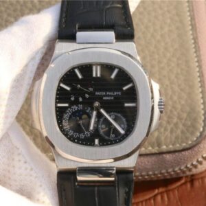 Patek Philippe Nautilus Moonphase 5712G-001 Hot Replica Watches Black Dial