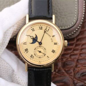 Breguet Classique Moonphase 4396 Hot Replica Watches Yellow Gold Dial