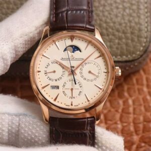 Jaeger-LeCoultre Master Ultra Thin Moon Perpetual Calendar 1302520 V9 Factory Hot Replica Watches Rose Gold Case
