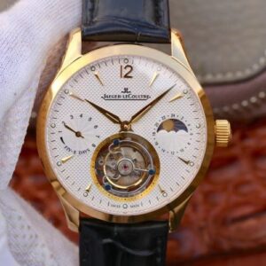 Jaeger-LeCoultre Master Grande Tourbillon Hot Replica Watches 18K Yellow Gold White Dial