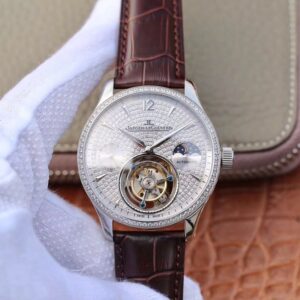 Jaeger-LeCoultre Master Complication Functions Tourbillon Hot Replica Watches White Gold Diamonds Dial