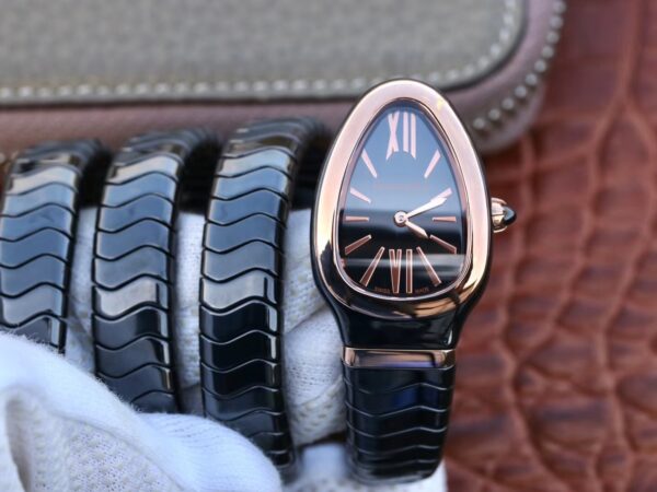 Bvlgari Serpenti Spiga Watch 102885 BV Factory Hot Replica Watches Rose Gold No Diamond
