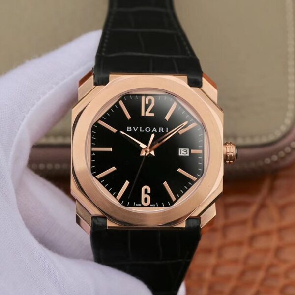 Bvlgari Octo Solotempo 102485 BG041BBSPGVD Hot Replica Watches Black Dial