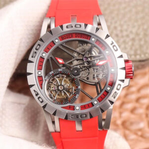 Roger Dubuis Excalibur Spider Carbon Skeleton Flying Tourbillon RDDBEX0572 JB Factory Hot Replica Watches Transparent Version