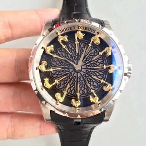 Roger Dubuis Excalibur Knights Of The Round Table II RDDBEX0495 Hot Replica Watches Black Dial