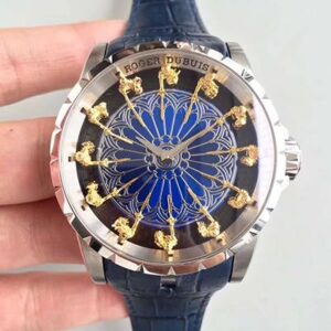 Roger Dubuis Excalibur Knights Of The Round Table II RDDBEX0495 Hot Replica Watches Blue Dial
