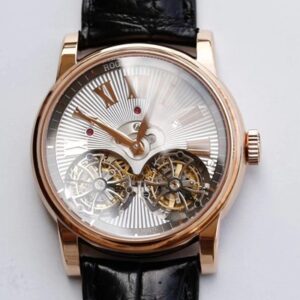 Roger Dubuis Hommage RDDBHO0562 Double Flying tourbillon JB Factory Hot Replica Watches Silver Dial