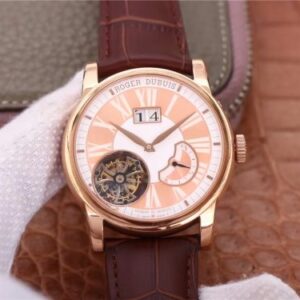 Roger Dubuis Hommage Flying Tourbillon RDDBHO0568 JB Factory Hot Replica Watches Pink