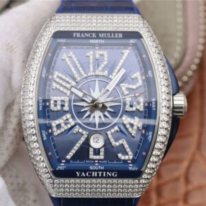 Franck Muller Vanguard V45.SC.DT.AC.BL Hot Replica Watches Blue Dial