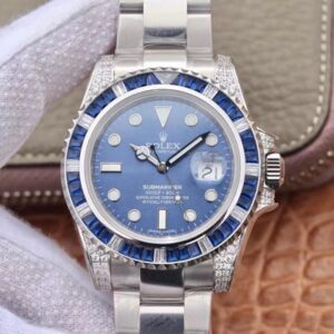 Rolex Submariner Date 116619LB Diamond Customized Edition GS Factory Hot Replica Watches Blue Dial