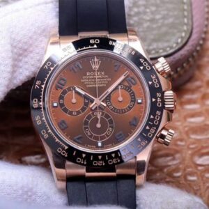 Rolex Daytona M116515LN-0015 Noob Factory Hot Replica Watches Brown Dial 4130 Movement