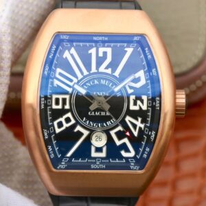 Franck Muller Vanguard V45-02 Hot Replica Watches 18K Rose Gold Black Dial