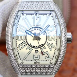 Franck Muller Vanguard V45.SC.DT.D.NBR.CD.5N.NR Hot Replica Watches Silver Dial