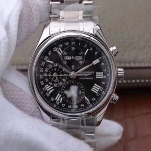Longines Conquest Classic Chronograph Moonphase Hot Replica Watches Black Dial