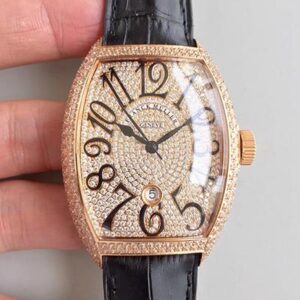 Franck Muller 8880 SC DT Hot Replica Watches Rose Gold Diamonds Dial