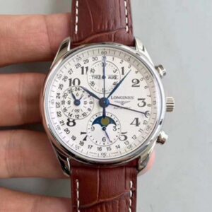 Longines Master Collection Moonphase Chronograph L2.673.4.78.3 JF Factory Hot Replica Watches White Dial