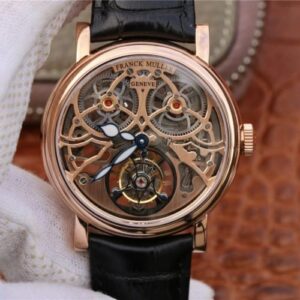 Franck Muller Giga Tourbillon Hot Replica Watches 18K Rose Gold Skeleton Dial