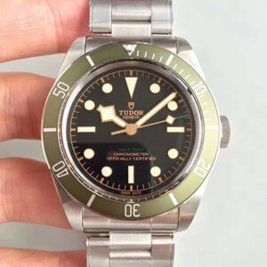 Tudor Heritage Black Bay Green Harrods Special Edition 79230G ZF Factory Hot Replica Watches Black Dial