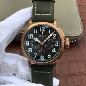 Zenith Pilot Type 20 Chronograph Extra Special Bronze 29.2430.4069/21.C800 XF Factory Hot Replica Watches Black Dial