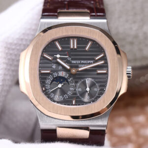 Patek Philippe Nautilus 5712GR-001 PF Factory Hot Replica Watches Brown Strap - Hot Replica Watches