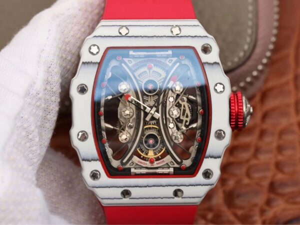 Richard Mille RM53-01 KV Factory Hot Replica Watches Red Strap - Hot Replica Watches
