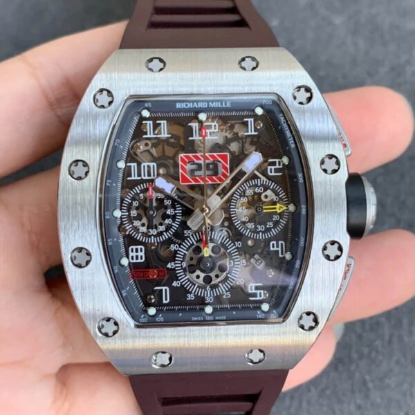 Richard Mille RM11 KV Factory Hot Replica Watches Brown Strap - Hot Replica Watches