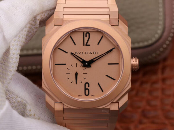 Bvlgari Octo 102912 BV Factory Rose Hot Replica Watches Gold Case - Hot Replica Watches