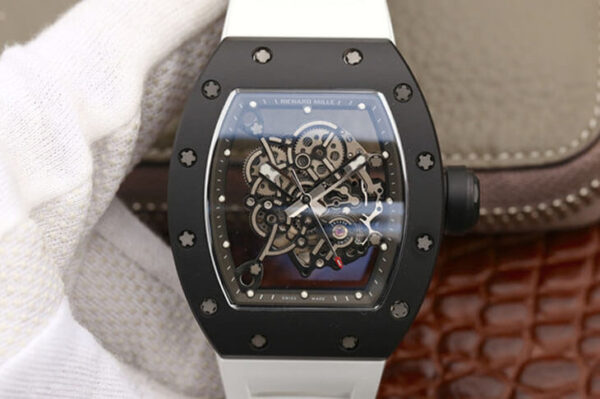 Richard Mille RM055 KV Factory Hot Replica Watches White Strap - Hot Replica Watches