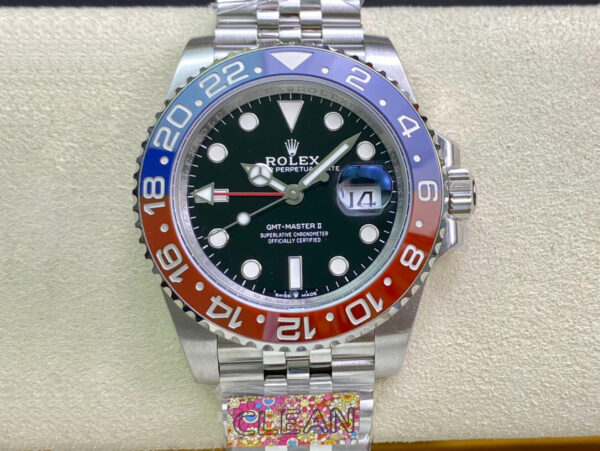 Rolex GMT Master II M126710BLRO-0001 Clean Factory Hot Replica Watches Steel Strap - Hot Replica Watches