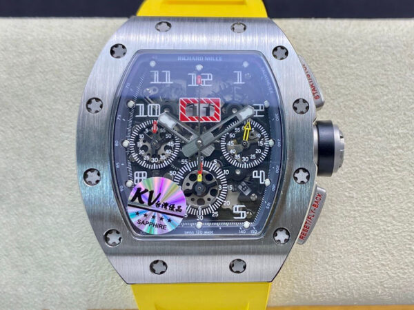 Richard Mille RM11 KV Factory Hot Replica Watches Yellow Strap - Hot Replica Watches