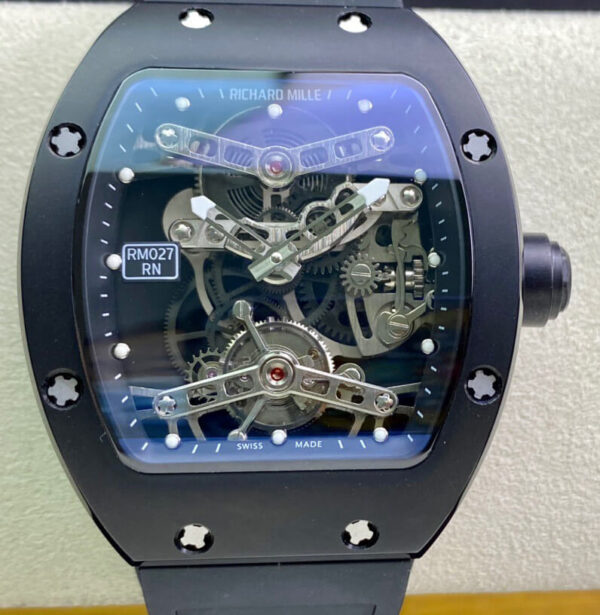 Richard Mille RM027 EUR Factory Hot Replica Watches Black Strap - Hot Replica Watches