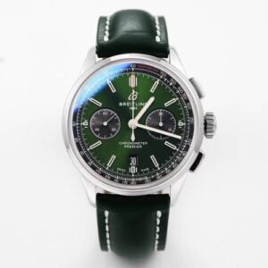Breitling Premier AB0118A11L1X1 GF Factory Hot Replica Watches Green Strap - Hot Replica Watches
