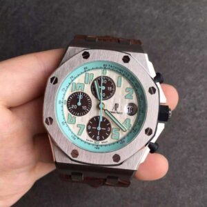 Audemars Piguet Royal Oak Offshore 26187ST.OO.D801CR.01 JF Factory Hot Replica Watches Brown Strap - Hot Replica Watches