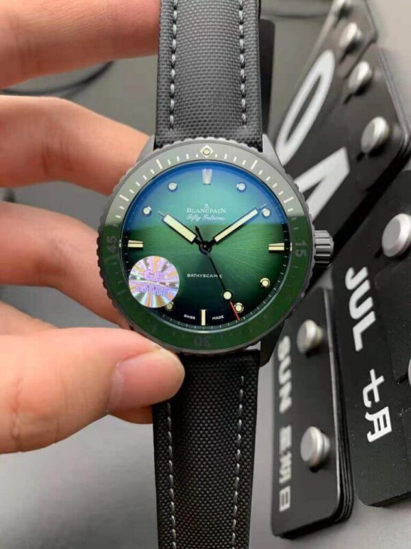 Blancpain Fifty Fathoms 5005 0153 NABA GF Factory Hot Replica Watches Green Case - Hot Replica Watches