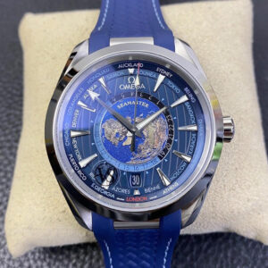 Omega Seamaster 220.12.43.22.03.001 VS Factory Hot Replica Watches Blue Strap - Hot Replica Watches
