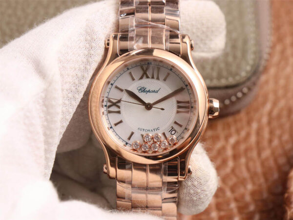 Chopard Happy Sport 274808-5002 YF Factory Hot Replica Watches Rose Gold Case - Hot Replica Watches