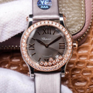 Chopard Happy Sport 278559-3003 YF Factory Hot Replica Watches Rose Gold Diamond Case - Hot Replica Watches