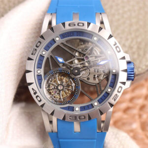 Roger Dubuis Excalibur RDDBEX0479 JB Factory Hot Replica Watches Blue Strap - Hot Replica Watches