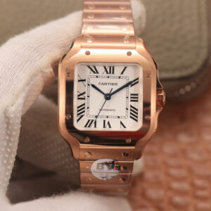 Cartier Santos WSSA0010 BV Factory Hot Replica Watches Gold Case - Hot Replica Watches