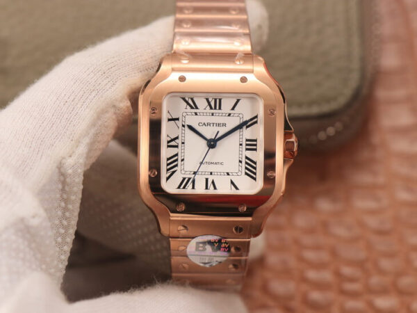 Cartier Santos WSSA0010 BV Factory Hot Replica Watches Gold Case - Hot Replica Watches