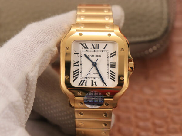 Cartier Santos WSSA0010 BV Factory Hot Replica Watches White Dial - Hot Replica Watches